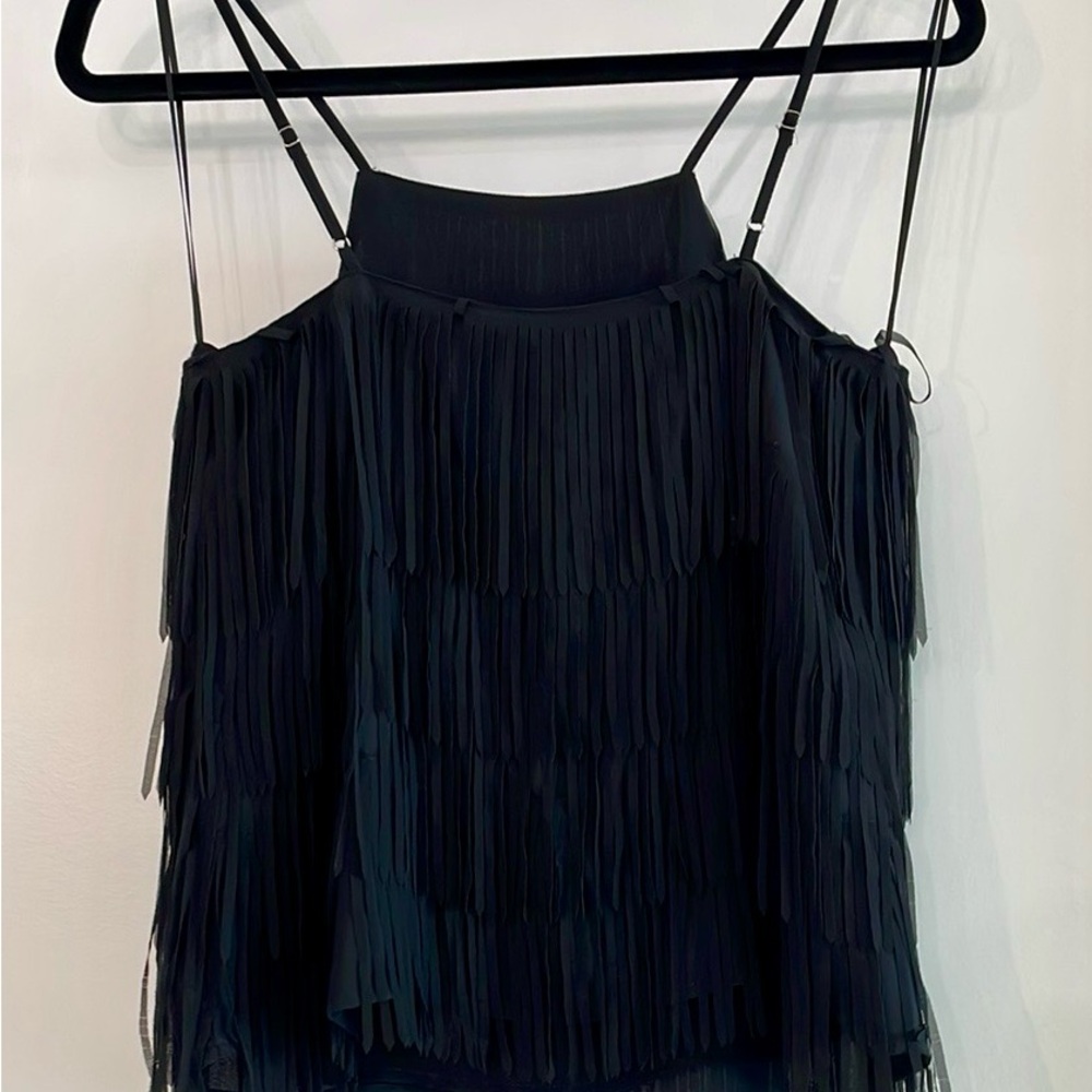 Playful Guess Black Fringe Camisole Top - Picture 5 of 9